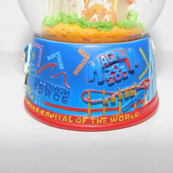 VTG Cedar Point Amusement Park Mini 3.5" Roller coaster Snow Globe Souvenir - Picture 7 of 11